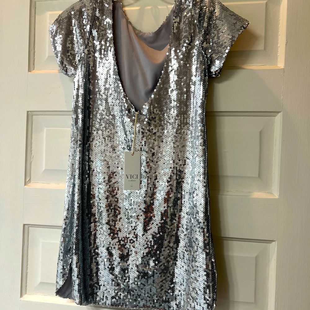 New with tags VICI sequined shift dress